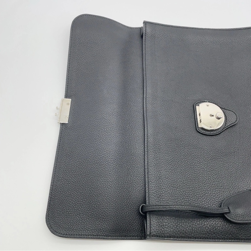 Auth GUCCI Leather Black Clutch Bag/Briefcase 🔥EUC Condition w/ key & dustbag - Picture 11 of 17